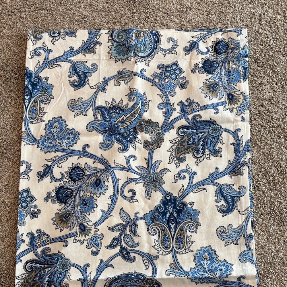 Waverly Blue and Cream Paisley Textile